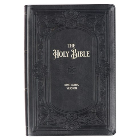 (영문도서) KJV Holy Bible Giant Print Full-Size Faux Leather Red Letter Edition - Thumb Index & Ribbon ... Leather, Christian Art Gifts, English, 9781642728804