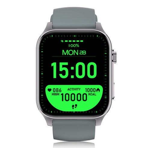 와피크 블루투스 스마트워치 X5S 통화가능 1.91인치 대화면 22mm, 실버, 4.8cm, GPS + 블루투스