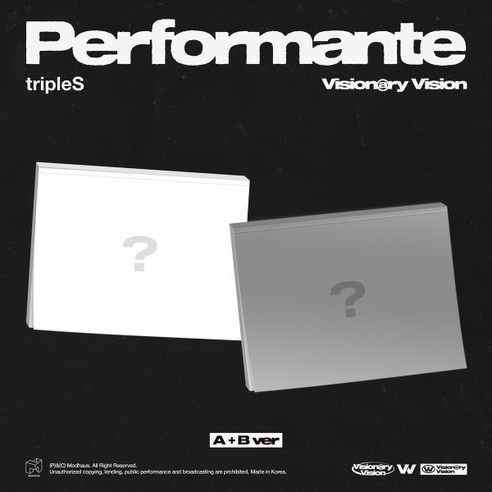 [CD] tripleS (트리플에스) - 정규앨범 : Visionary Vision＜Performante＞[SET] : 버전별 72p 북클릿 + 더블 클래스...