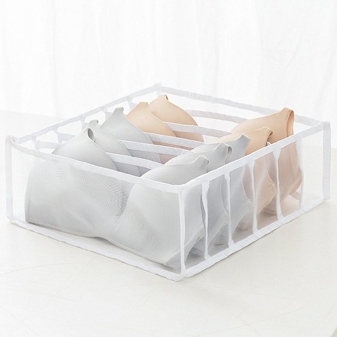 프렐러고 속옷 정리함 브래지어 분리정리함 수납칸, 6칸 화이트