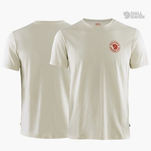 피엘라벤 1960 LOGO 니트 저지 오가닉 코튼 남성 반팔 티셔츠 초크화이트