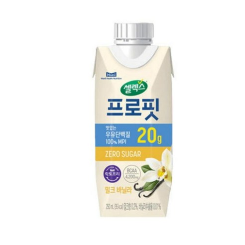 셀렉스 프로핏 우유단백질 밀크 바닐라, 250ml, 18개