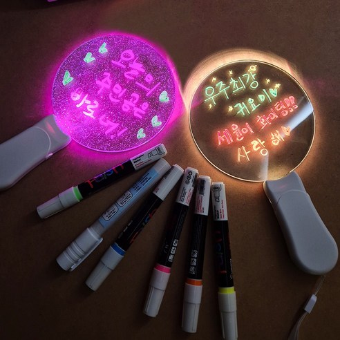 LED응원봉 학예회 재롱잔치 콘서트 야광봉 피켓 응원도구 발표회, 02.글리터아크릴응원봉