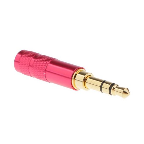 3.5mm 3Pole 남성 수리 헤드폰 잭 플러그 금속 납땜, 레드, 설명, 설명