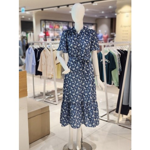 플라워 프릴 쉬폰원피스(OW3MCO569-DG-EL)