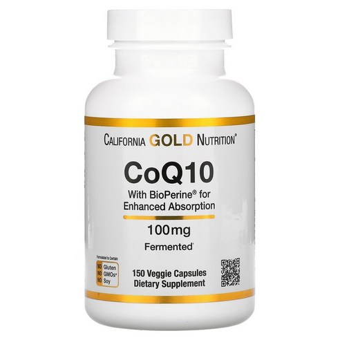 캘리포니아 골드 뉴트리션 CoQ10 바이오페린 함유 100mg 150정, 1개