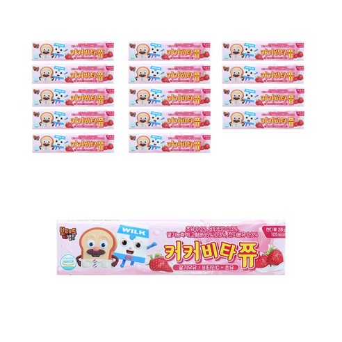 아텍스 더욱 맛있어진 NEW 키즈 커커비타쮸 7정 딸기맛, 28g, 15개