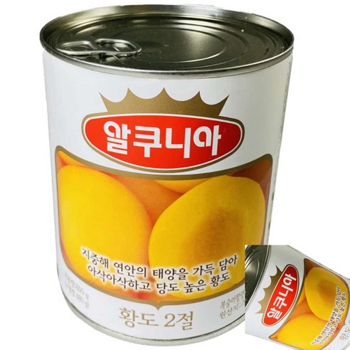 십햐 알쿠니아 황도 12개 1박스 술집안주 술집통조림 업소용통조림 황도캔