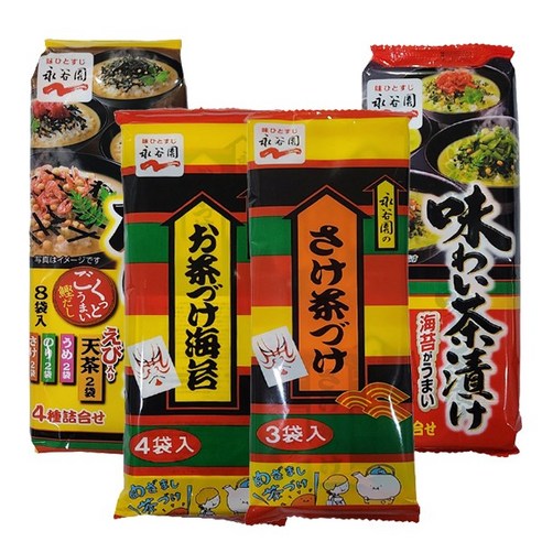 [나가타니엔] 오차즈케 간편하고 맛있는 일본 즉석식품 4종세트 총23개입, 1세트, 191g