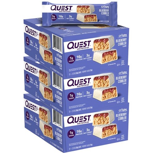 퀘스트뉴트리션 히어로 프로틴 바 크리스피 12개입, 3개, 720g