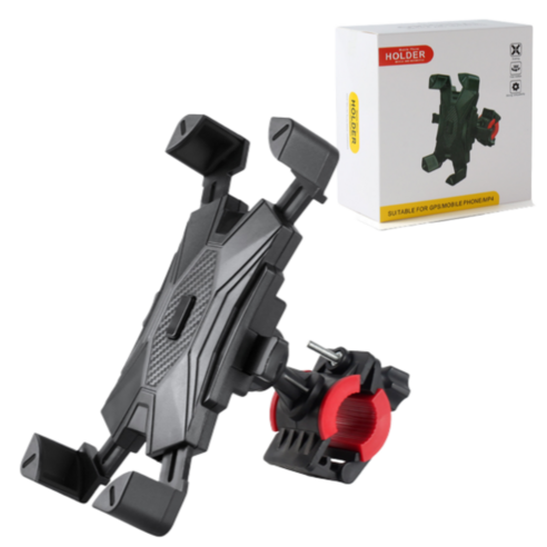 론조모니 고정형 자전거 휴대폰 거치대, 핸들바형블랙, 1개