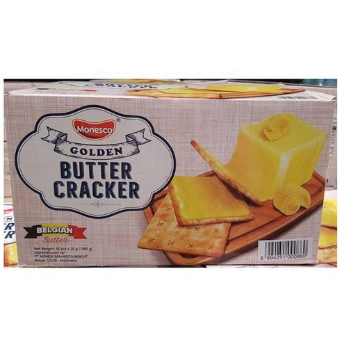 Monesco 골든 버터 크래커 1000g (20g X 50입) 인도네시아, 1kg, 2개