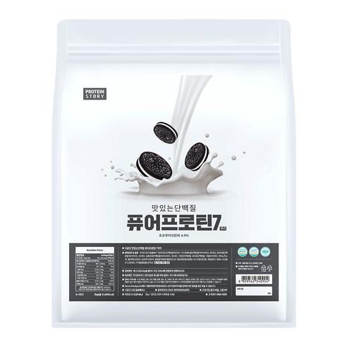 프로틴스토리 맛있는 단백질 퓨어프로틴7, 3kg, 퓨어프로틴7 맛있는 유청 단백질보충제 3kg 쿠키맛, 1개