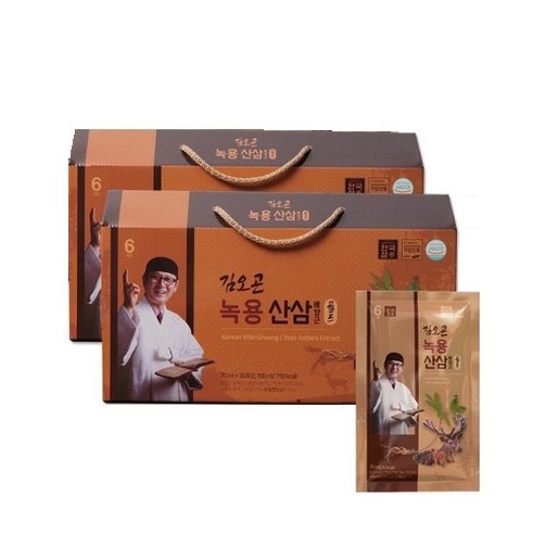 김오곤 녹용산삼 배양근골드 70ml x 60p + 침향환 골드 10p, 녹용산삼배양근 60포+침향단 10환