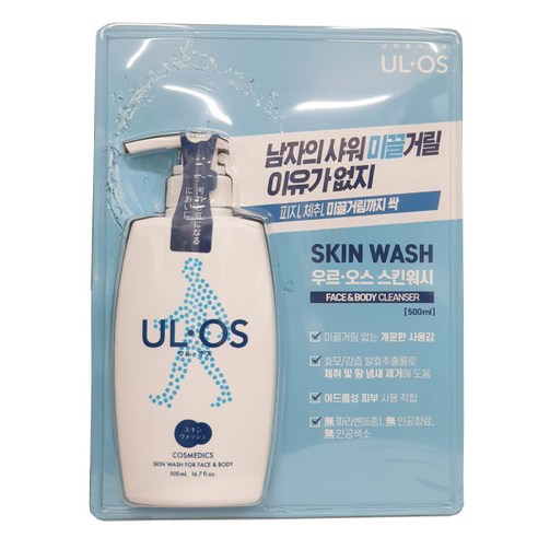 우르오스 스킨워시 남성 페이스 앤 바디 클렌저 500ml, 1개
