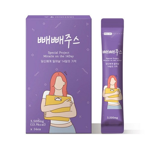14일의 기적 빼빼주스 클렌즈주스 블루베리맛, 49g, 1개