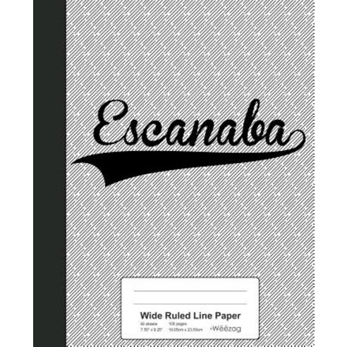 (영문도서) Wide Ruled Line Paper: ESCANABA Notebook Paperback, Independently Published, English, 9781076602176