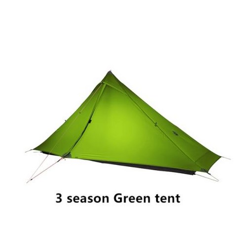 3F UL 기어 란산 1 프로 인용 야외 초경량 캠핑 텐트 3 시즌 전문 20D 나일론 양면 실리콘 텐트, CHINA, 3 Season Green tent