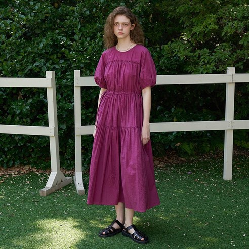 라운드넥 스트링 원피스 (OW3MCO539)