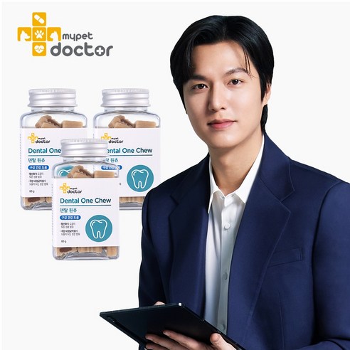 [마이펫닥터] 덴탈원츄 강아지 구강 영양제 치석 제거 덴탈껌 입냄새 80g, 치석제거, 3개