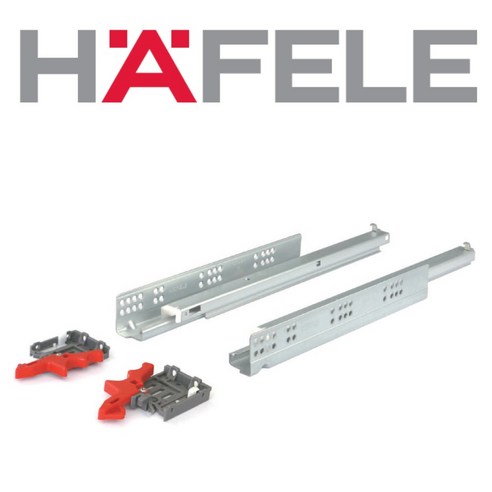 헤펠레 댐핑 언더 레일 댐퍼 3단 서랍장 서랍레일, 댐핑 언더레일 400mm