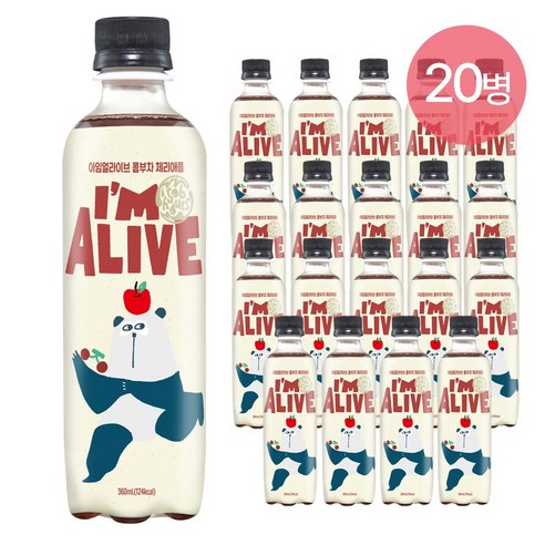 아임얼라이브 콤부차 체리애플 360ml, 20개