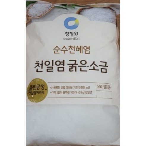 청정원 천일염 굵은소금, 1kg, 4개