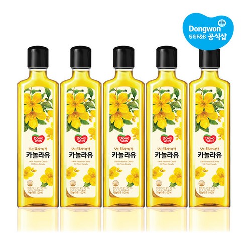 동원 카놀라유 850ml 식용유 오일 기름, 5개