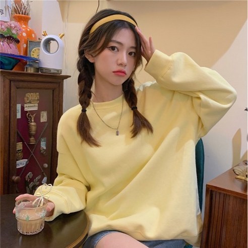 겨울 여성복 맨투맨 루즈핏 맨투맨