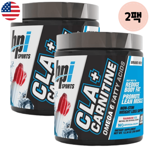 비피아이스포츠 CLA + 카르니틴 공액리놀레산 레인보우 아이스 12.34Oz 350g 2팩, 상품선택, 2개