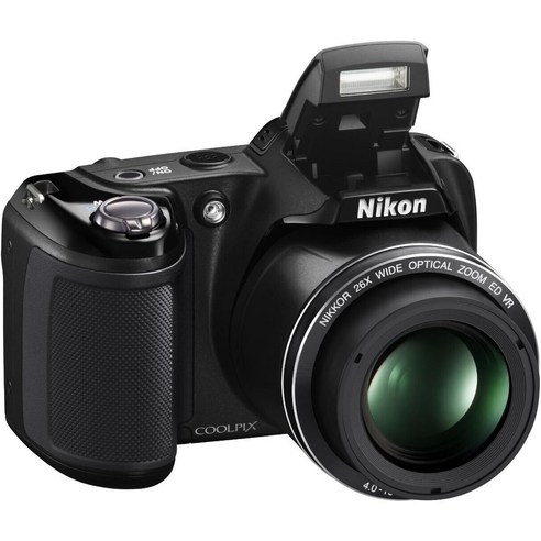 니콘 COOLPIX L330 20.2MP 디지털 카메라(검정) + 새 케이스 1개 포함 니콘디지털카메라