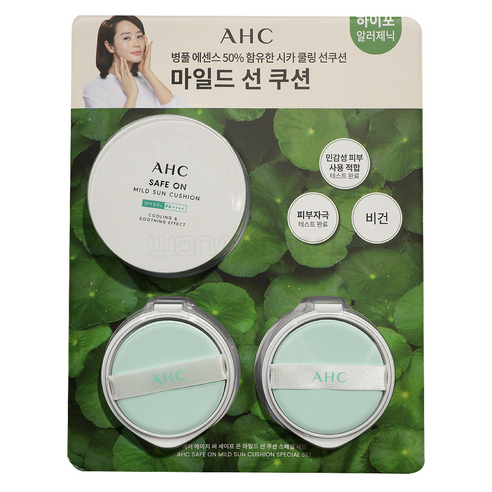 ahc선쿠션 AHC 세이프 온 선 쿠션 25g+리필(2개), 단품  Best 5