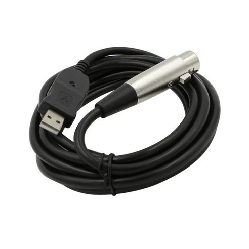 3미터 블랙 USB 남성 XLR 여성 마이크 마이크 링크 어댑터 케이블 와이어, 설명, 설명