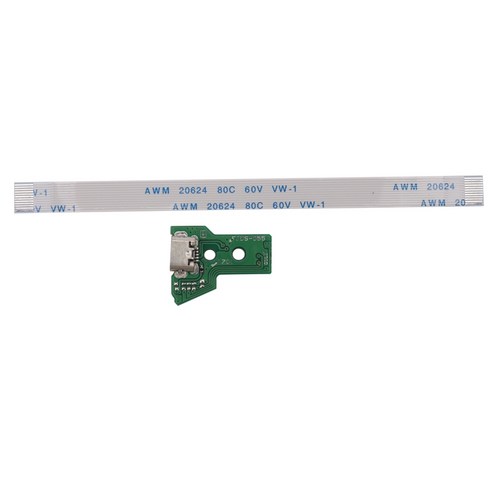 Sony PS4 컨트롤러 용 USB 충전 포트 소켓 보드 JDS-055 5TH V5 12 핀 케이블, 하나, 초록