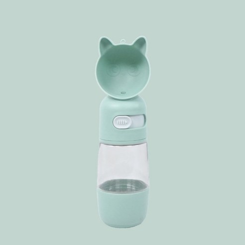 펫베오 강아지 물통 휴대용 물병 올인원, 카키, 1개