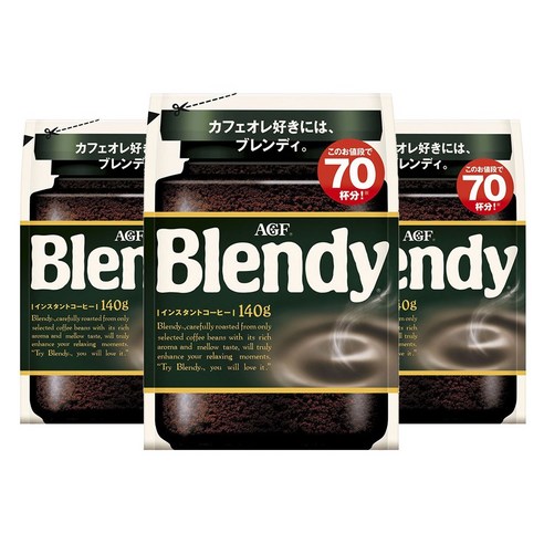 AGF 블렌디 R 인스턴트 커피 백 140g 3팩, 3개, 1개입