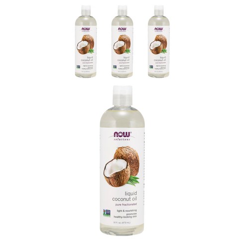 나우푸드 리퀴드 코코넛 오일, 473ml, 4개