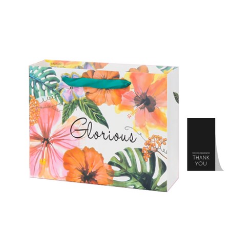 27리빙 선물 쇼핑백 10p+감사 스티커 10p, 01.Gloruous 빈티지 숲, 특대
