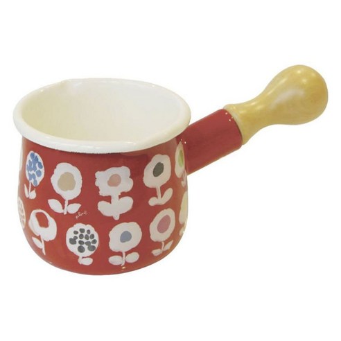 플룬 법랑 쁘띠 밀크팬, 1개, 11cm, 레드 캔디
