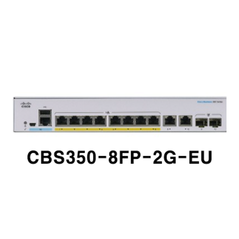 시스코 CBS350-8FP-2G-EU POE 8포트 기가비트 2SFP Combo 매니지드스위치허브