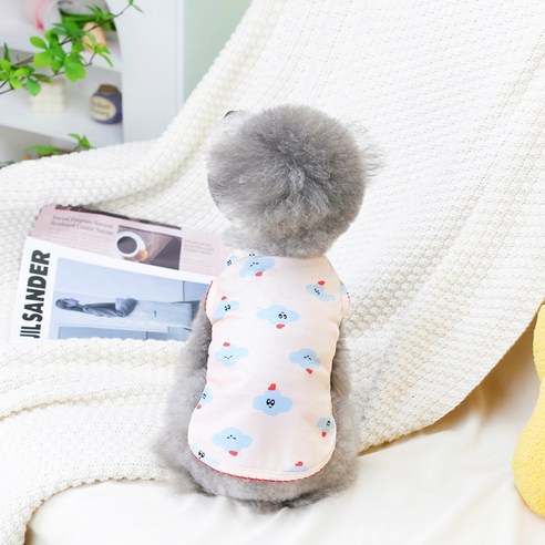 딩동펫 반려동물 차코 나시 티셔츠, 핑크