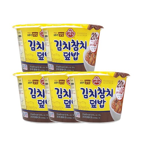 <올따옴> 오뚜기 컵밥 김치참치 덮밥 5입, 310g, 5개