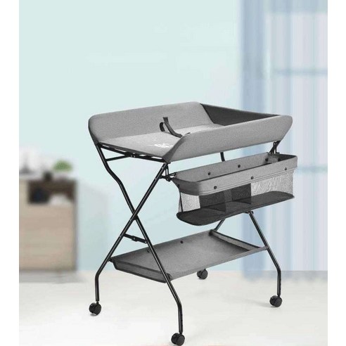 기저귀갈이대 교환대 접이식 이동식 방수, 핑크