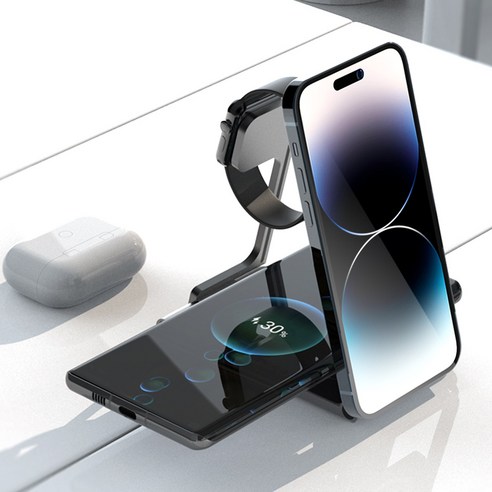 케이맥스 애플워치 아이폰 맥세이프 3in1 무선충전기 거치대