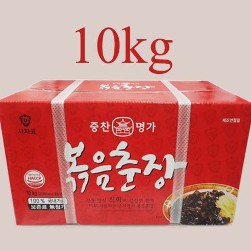 중찬명가볶음춘장 사자표 볶음 춘장 10kg 중찬명가 업소용 맛있는, 볶음춘장 10kg 1개, 1개 Best Top5