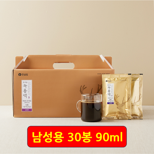 한살림 꽃사슴 녹용액 남성 90ml, 30개 네오보감 Best Top5