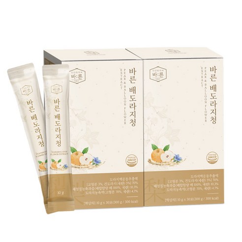 건강한 약속바른 배도라지청 100% 국내산 배도라지 농축액 10g x 30포, 30개입, 2개