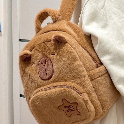 카피바라 인형 가방 귀여운 캐릭터 백팩