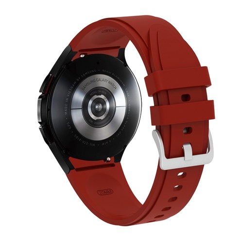 스트랩 삼성 갤럭시 시계 4 40mm 44mm smartwatch 실리콘 릿지 스포츠 correa 팔찌 갤럭시 시계 4 클래식 42mm 46mm 밴드, Crimson, watch 4 classic 46mm