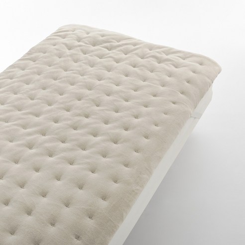 무인양품 MUJI 따뜻한 화이버 두꺼운 깔개 패드, 그레이 베이지
